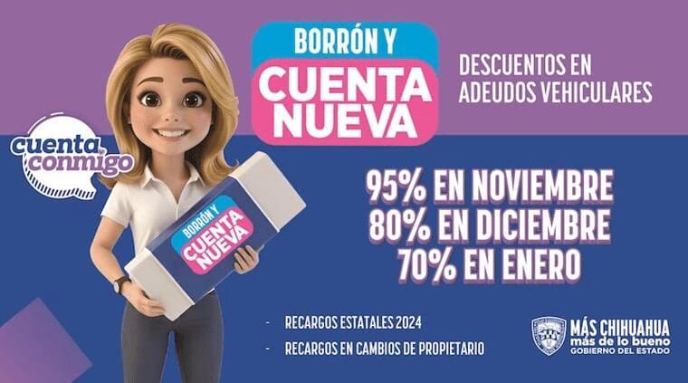 Hacienda lanza “Borrón y cuenta nueva” con descuentos históricos en adeudos vehiculares