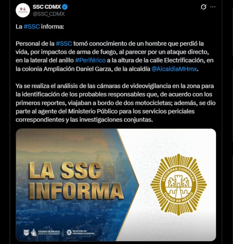 Asesinan a ciudadano argentino en Periférico; autoridades confirman ataque directo