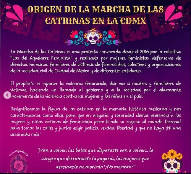 Día de Muertos 2025: mujeres exigen justicia y fin a la impunidad por feminicidios en México