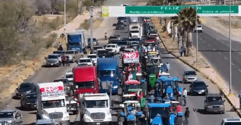 Productores de Chihuahua protestan contra la nueva Ley de Aguas