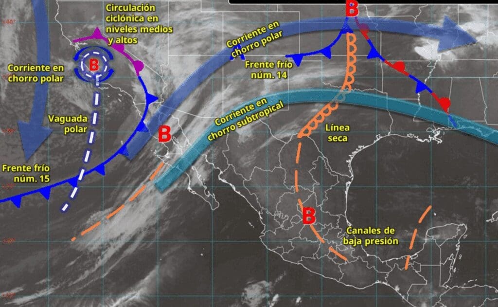 Prevén fuertes vientos, lluvias y descenso de temperatura este miércoles en Chihuahua
