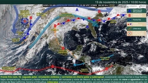 Chihuahua amanece a 10°C y espera ráfagas de hasta 67 km/h