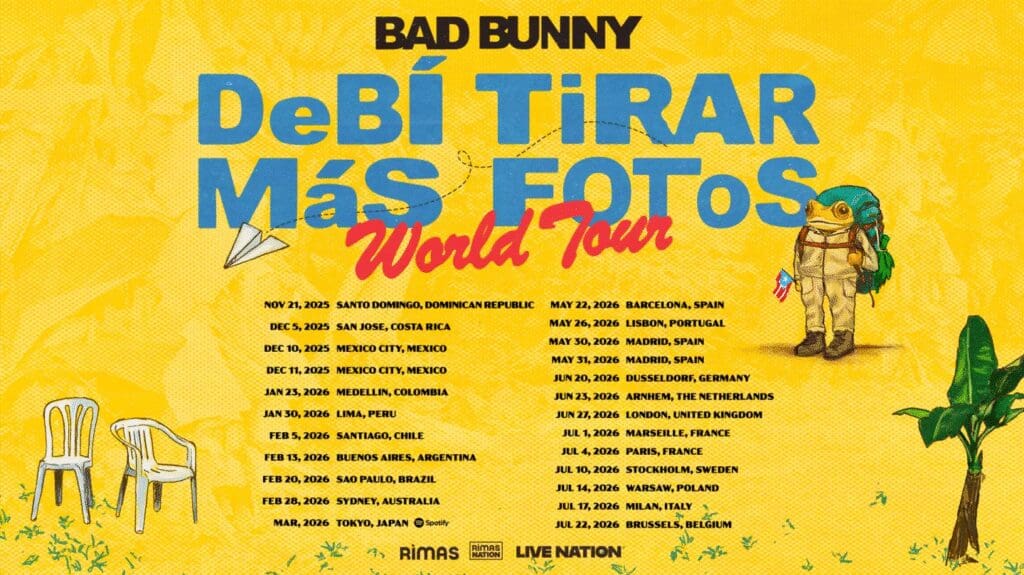 Bad Bunny arranca su gira mundial con 57 conciertos en 19 países