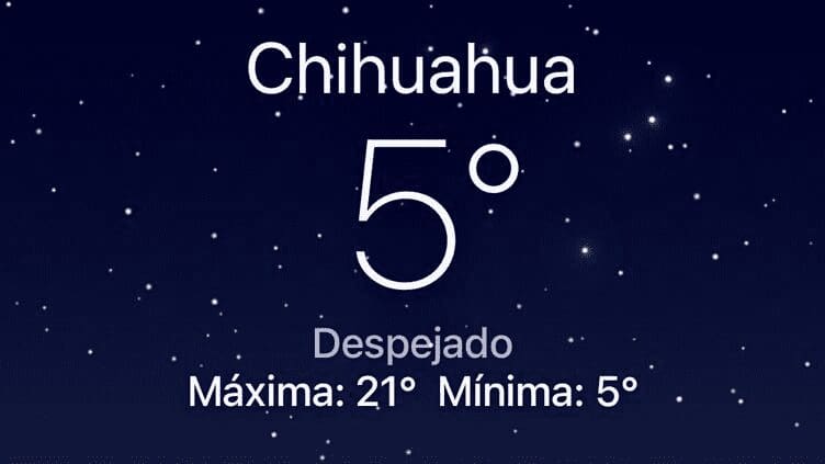Chihuahua capital registra su primera helada de la temporada al amanecer a 5 °C.