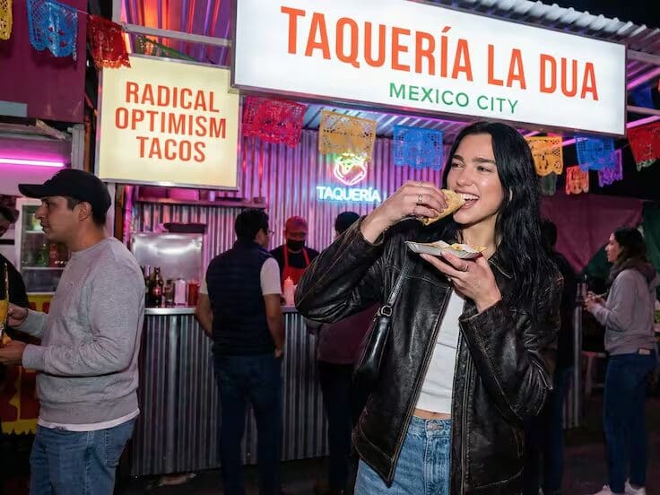 Taquería de Dua Lipa abrirá en CDMX durante su Radical Optimism Tour