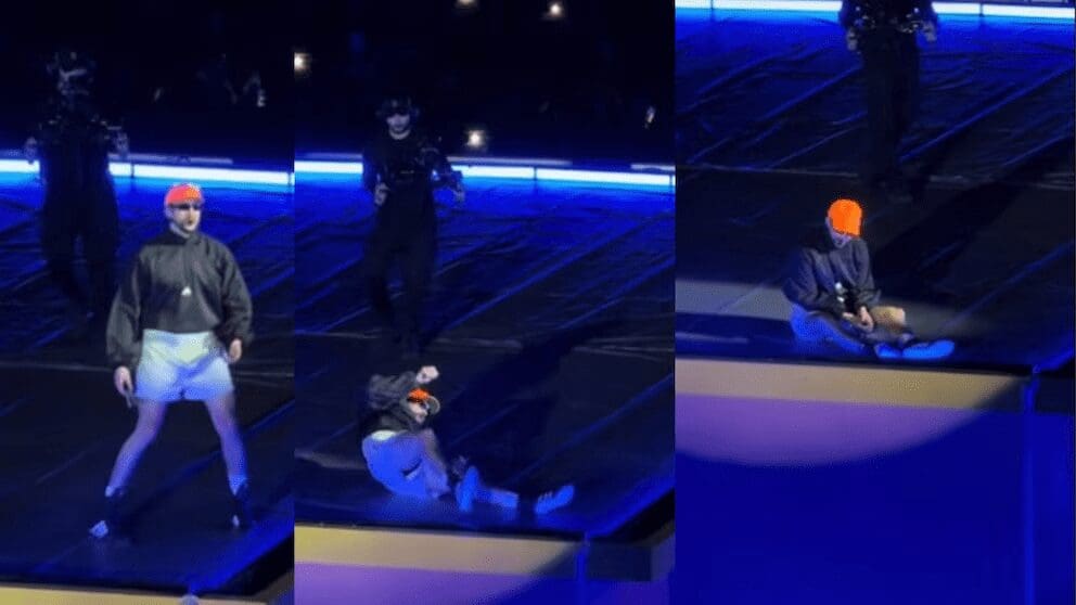 Bad Bunny sufre caída durante su primer concierto en México