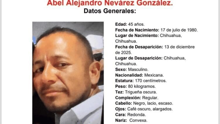Buscan a Abel Alejandro Nevárez González; desapareció en el Centro