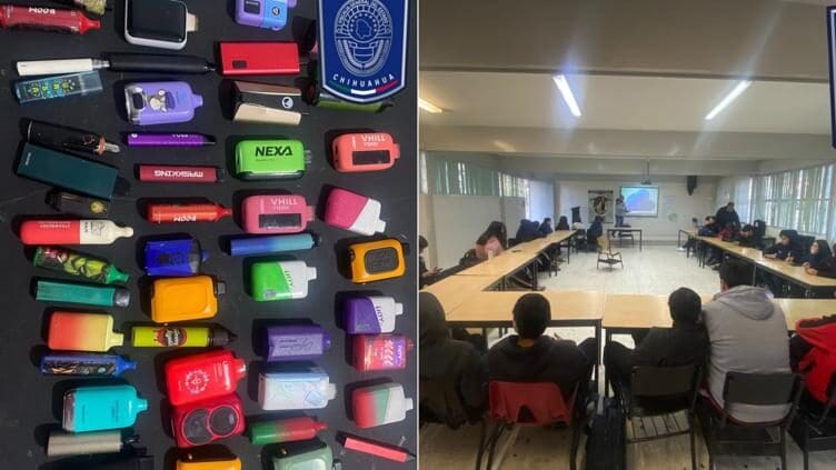Retiran 49 vapeadores en escuelas de Parral como medida preventiva.