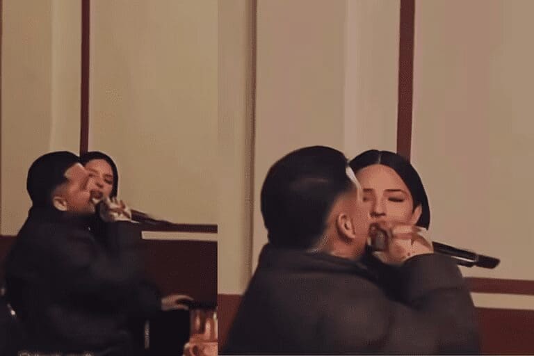 Christian Nodal dedica serenata a Ángela Aguilar en reunión familiar