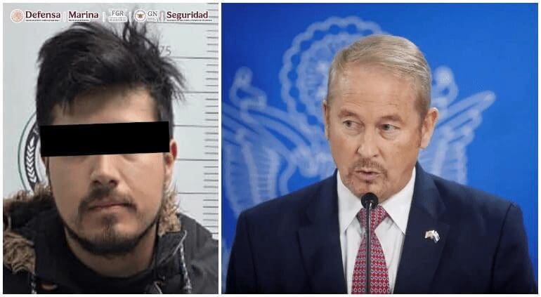 Embajador de EU celebra la captura en México de uno de los 10 más buscados por el FBI.