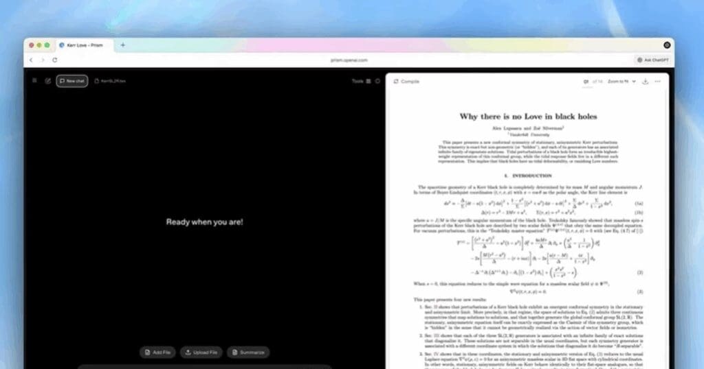 OpenAI lanzó Prism, una herramienta gratuita para investigación científica basada en LaTeX y GPT-5.2.