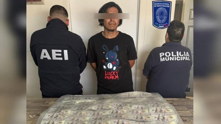 Detención en Ahumada: Hombre portaba más de 20 mil dólares falsos con la leyenda "Copy". Conoce los detalles del operativo de la Fiscalía Zona Norte.