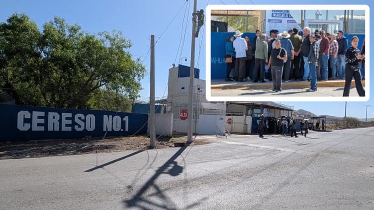 Víctimas del caso ARAS exigen justicia frente al Cereso de Aquiles Serdán. Denuncian falta de avances y favoritismos en el Poder Judicial de Chihuahua.