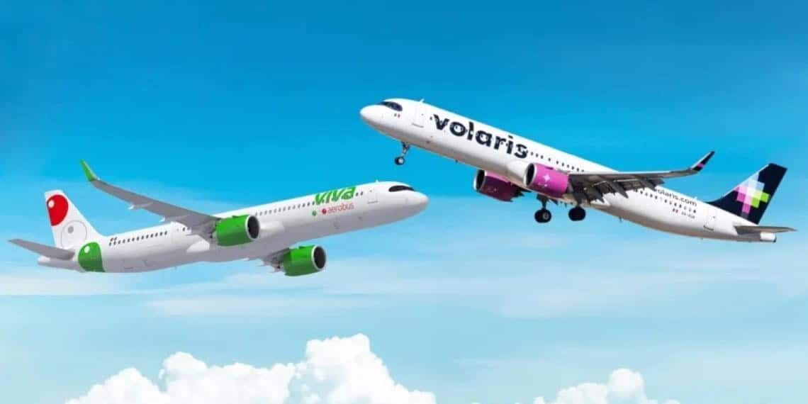 Volaris y Viva Aerobus se fusionan para crear el Grupo Mexicano de Aerolíneas. Entérate cómo afectará esta alianza al mercado aéreo y a Aeroméxico.