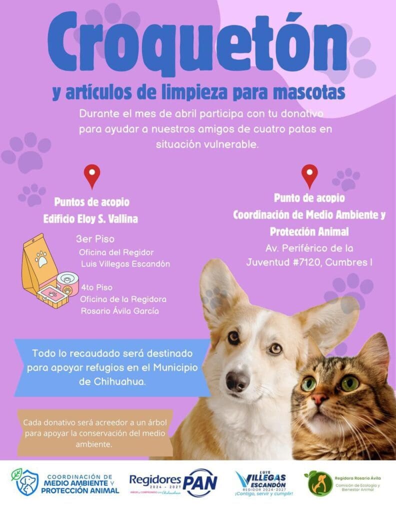 Participa en el Croquetón 2026 de Chihuahua. Dona croquetas para refugios y recibe una planta a cambio durante todo el mes de abril.