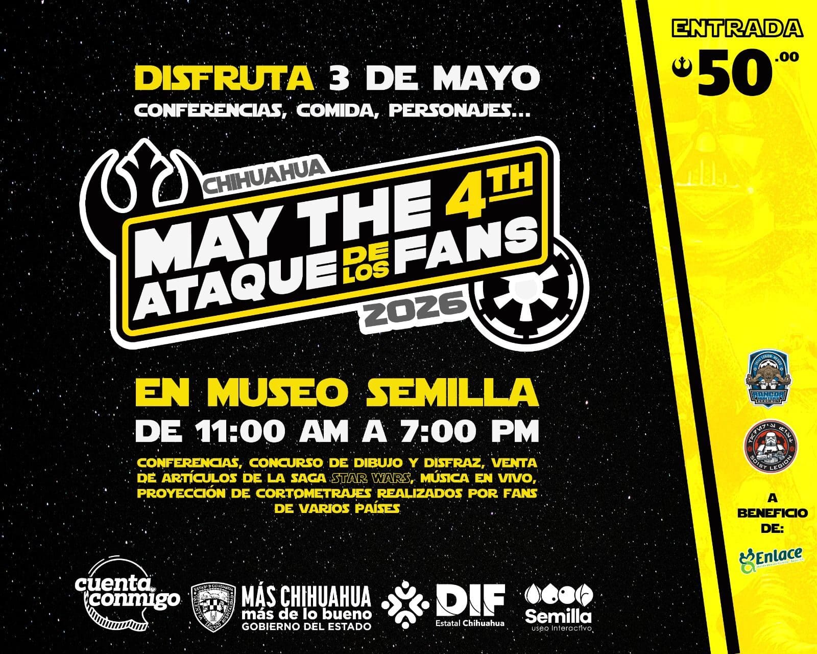 Festival May the 4th en Museo Semilla en Chihuahua: conoce actividades, horarios y detalles de este evento familiar inspirado en Star Wars.