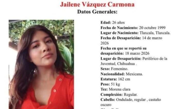 Refuerzan búsqueda de Jailene Vázquez desaparecida en Chihuahua con operativo en varias colonias.
