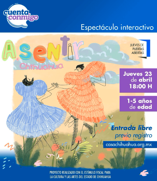 Casa Chihuahua presenta este jueves el espectáculo interactivo y gratuito "A.Sentir", pensado para niñas y niños de 1 a 5 años. Una experiencia sensorial e inmersiva que no te puedes perder. Conoce todos los detalles.
