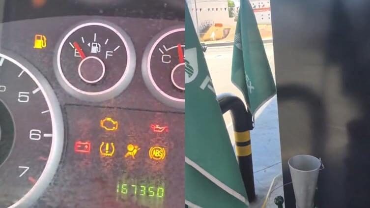Conductores de Chihuahua denuncian presuntos litros incompletos de combustible en una gasolinera ubicada en la transitada avenida La Cantera.