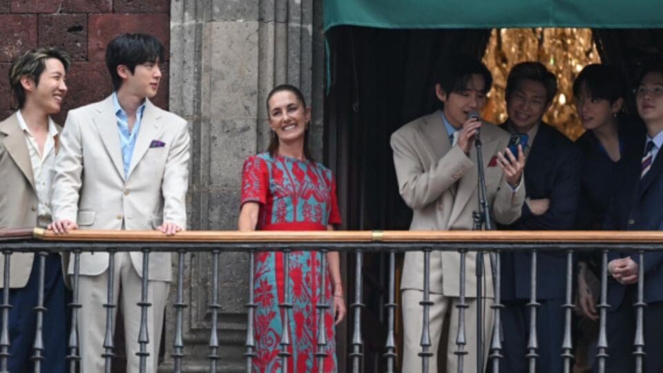 La banda de K-pop BTS confirma la fecha y la hora oficial del estreno de su video especial en Palacio Nacional junto a la presidenta de México.