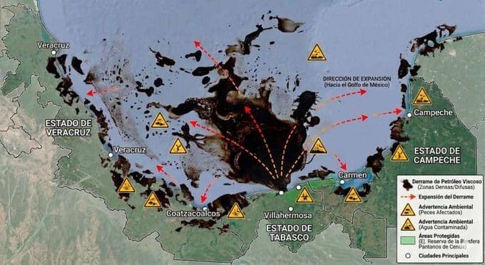 Greenpeace México interpone una denuncia contra Pemex y la ASEA por ocultar datos sobre el derrame en el Golfo.