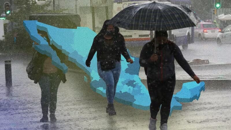 Conoce la lista de estados de México que registrarán lluvias intensas, granizadas y descargas eléctricas hasta el domingo 7 de junio.