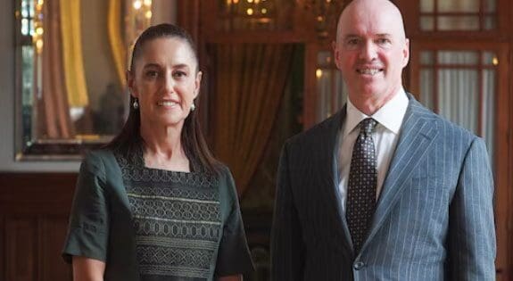 Claudia Sheinbaum recibió en Palacio Nacional a Ben Horowitz, uno de los empresarios más influyentes de Silicon Valley.