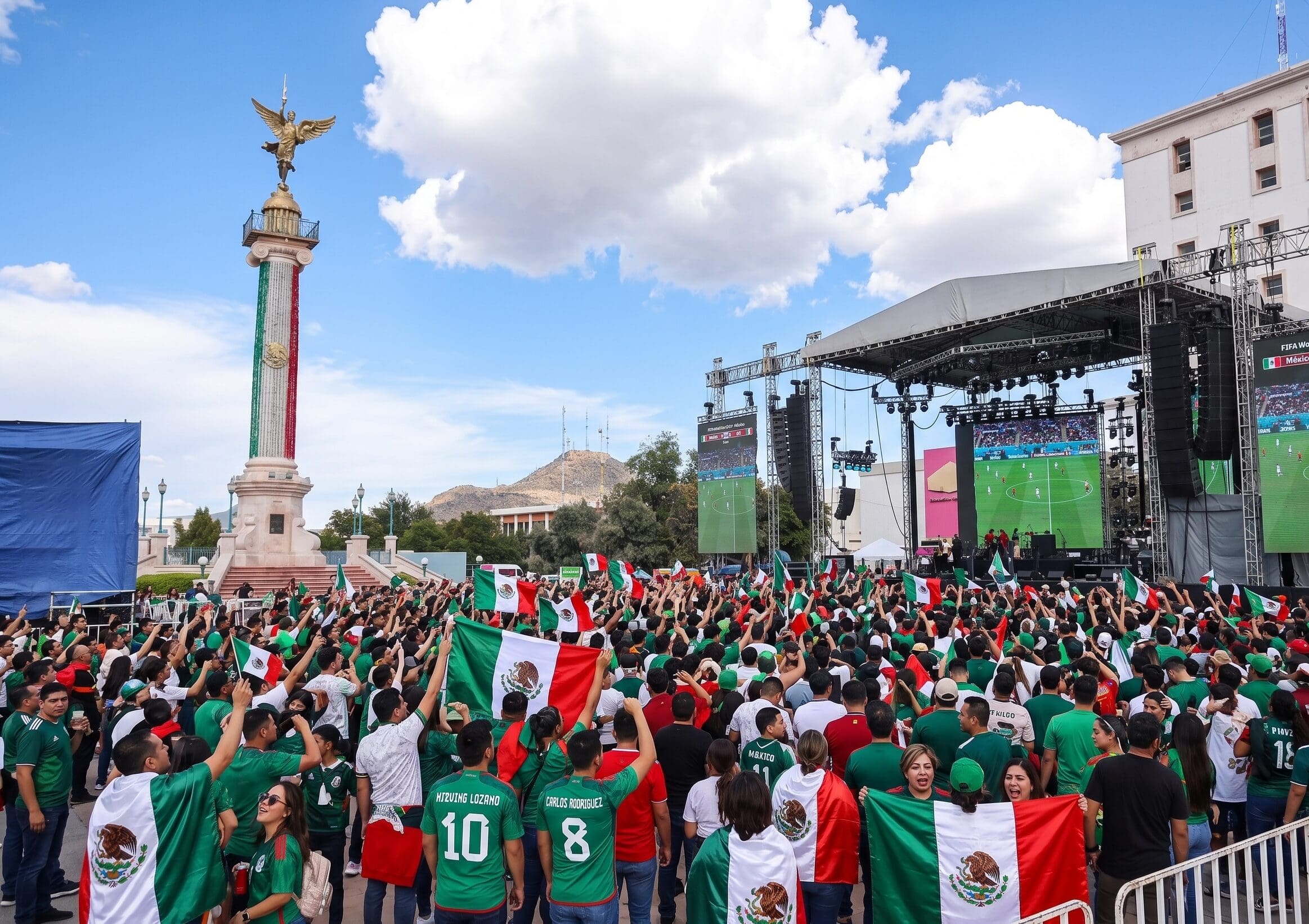 La Fiesta Mundialista 2026 transmitirá el partido México vs Corea del Sur en plazas públicas de Chihuahua con actividades para toda la familia.