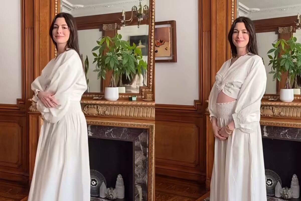 Anne Hathaway anunció que está embarazada de su tercer hijo a los 43 años junto a su esposo Adam Shulman.