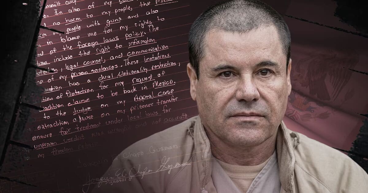 El Chapo Guzmán envió una nueva carta a autoridades de Estados Unidos donde denuncia trato desigual y solicita regresar a México, mencionando a Claudia Sheinbaum.