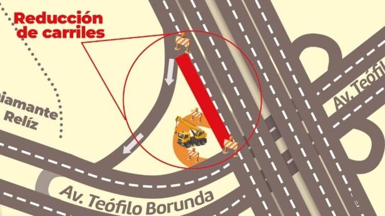 El Gobierno Municipal recuerda que el lunes iniciará la reducción de carriles en el Periférico de la Juventud por obras de drenaje.