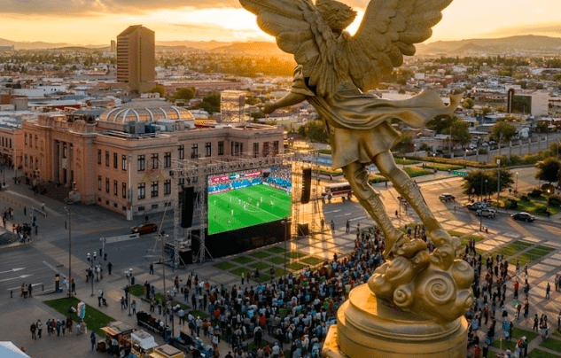 La Plaza del Ángel de Chihuahua contará con una mega pantalla y Fan Fest para disfrutar de los partidos del Mundial 2026.