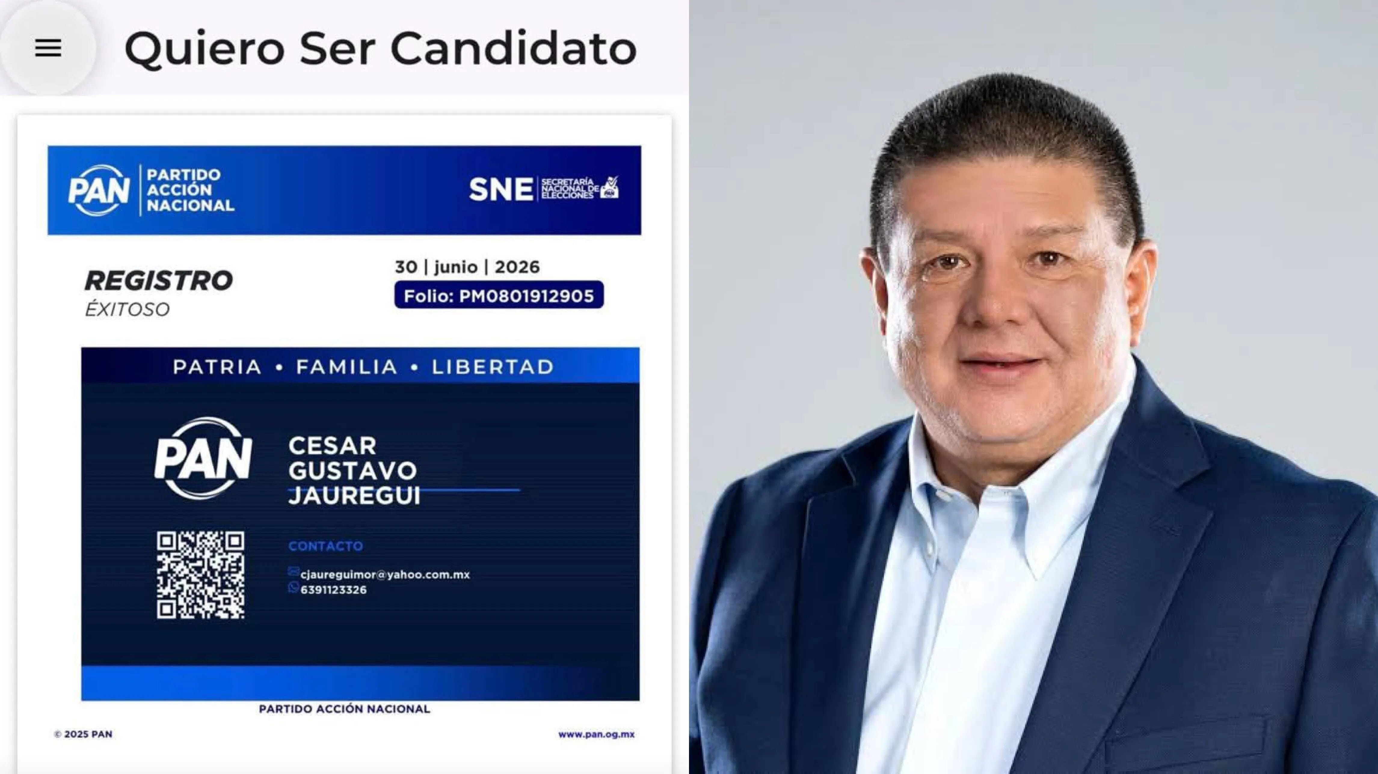 César Jáuregui formalizó su registro como aspirante a la candidatura del PAN para la Presidencia Municipal de Chihuahua rumbo a las elecciones de 2027.