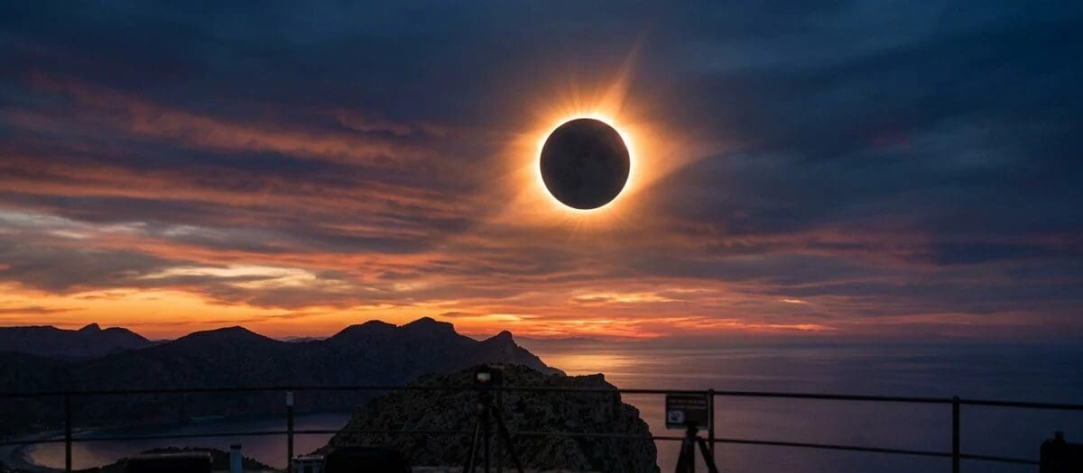 Eclipse solar comenzó en Alaska y avanzará hacia Europa. España será uno de los principales puntos para observar el fenómeno en su totalidad.