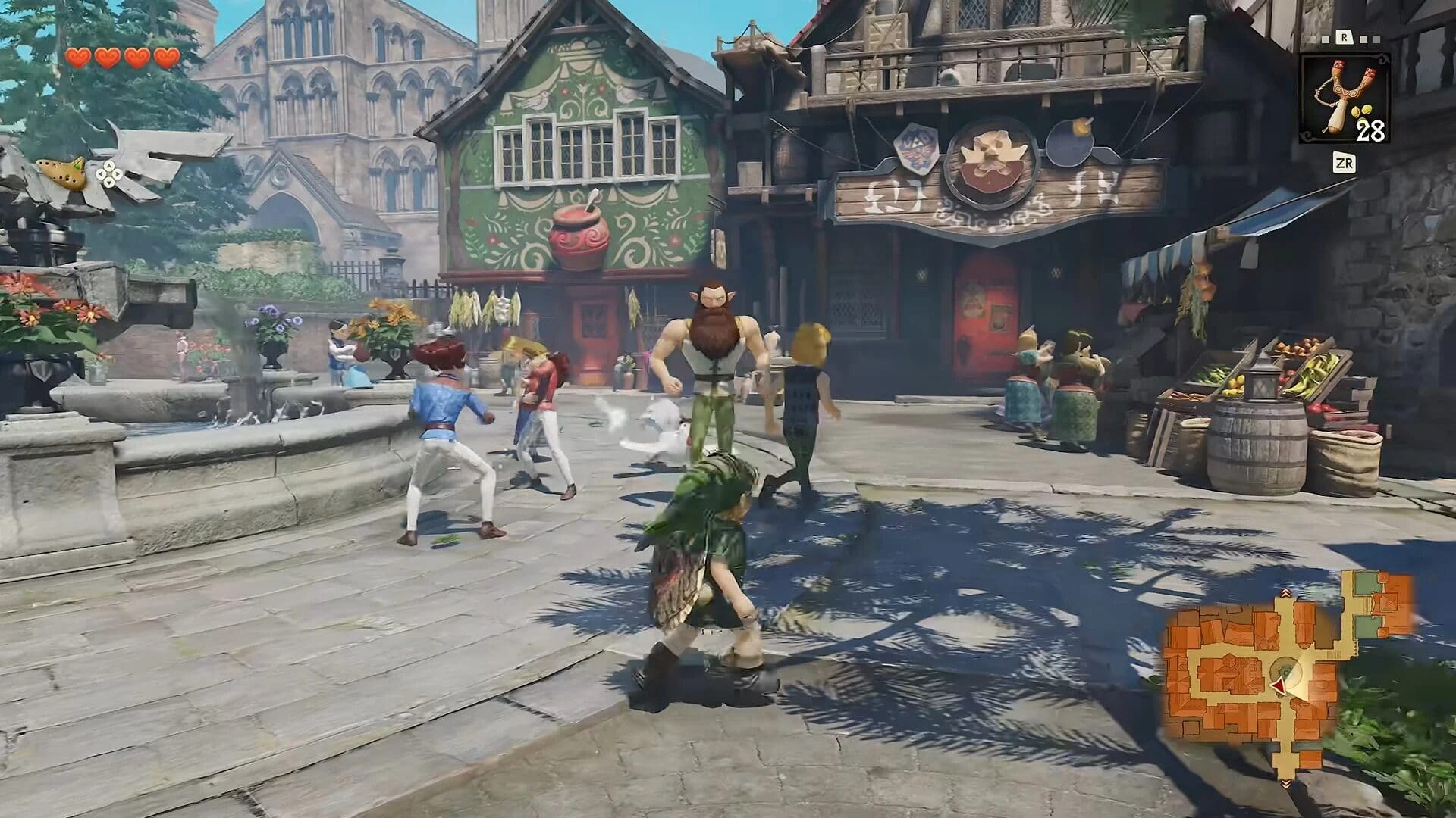 Zelda Ocarina of Time Remake muestra la Ciudadela de Hyrule en un nuevo gameplay con calles renovadas, NPC y ciclo de día y noche.